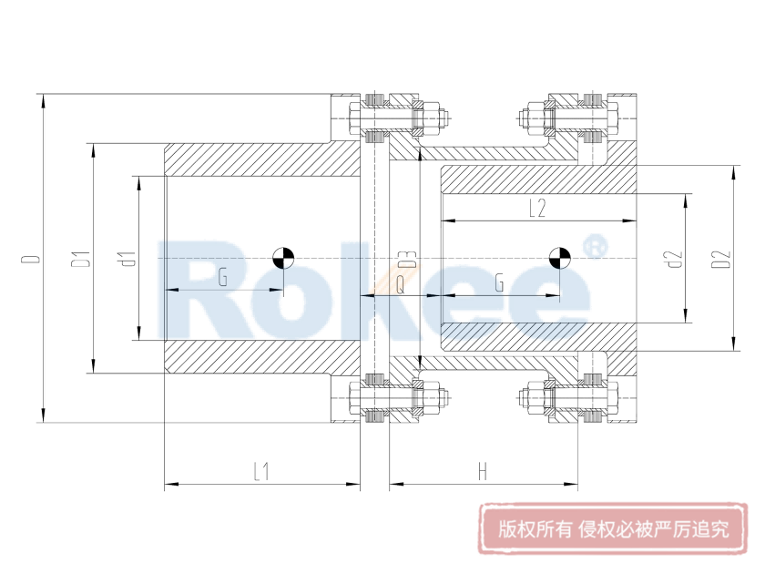 RLAR單軸套反裝膜片聯(lián)軸器